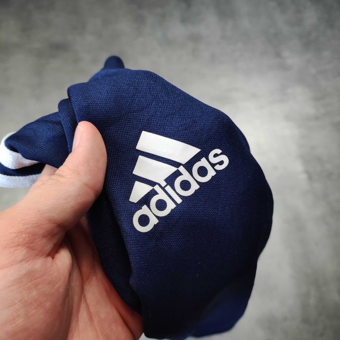 MĘSKA Sportowa Bluzka Długi Rękaw Adidas Granatowa 3 Paski Climacool