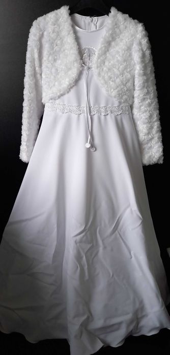 Sukienka komunijna, dwa bolerka