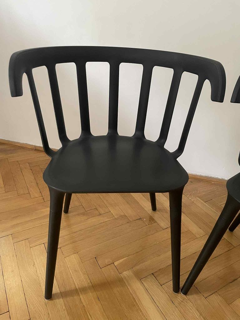 IKEA PS 2012 - 2 krzesła z podłokietnikami czarne - stan idealny