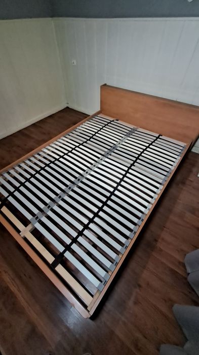 Rama łóżka 140x200 z półką + stelaż IKEA LÖNSET