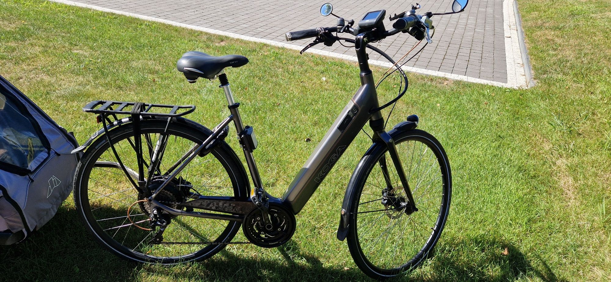 Rower elektryczny z przyczepką 2 osobowa skladana