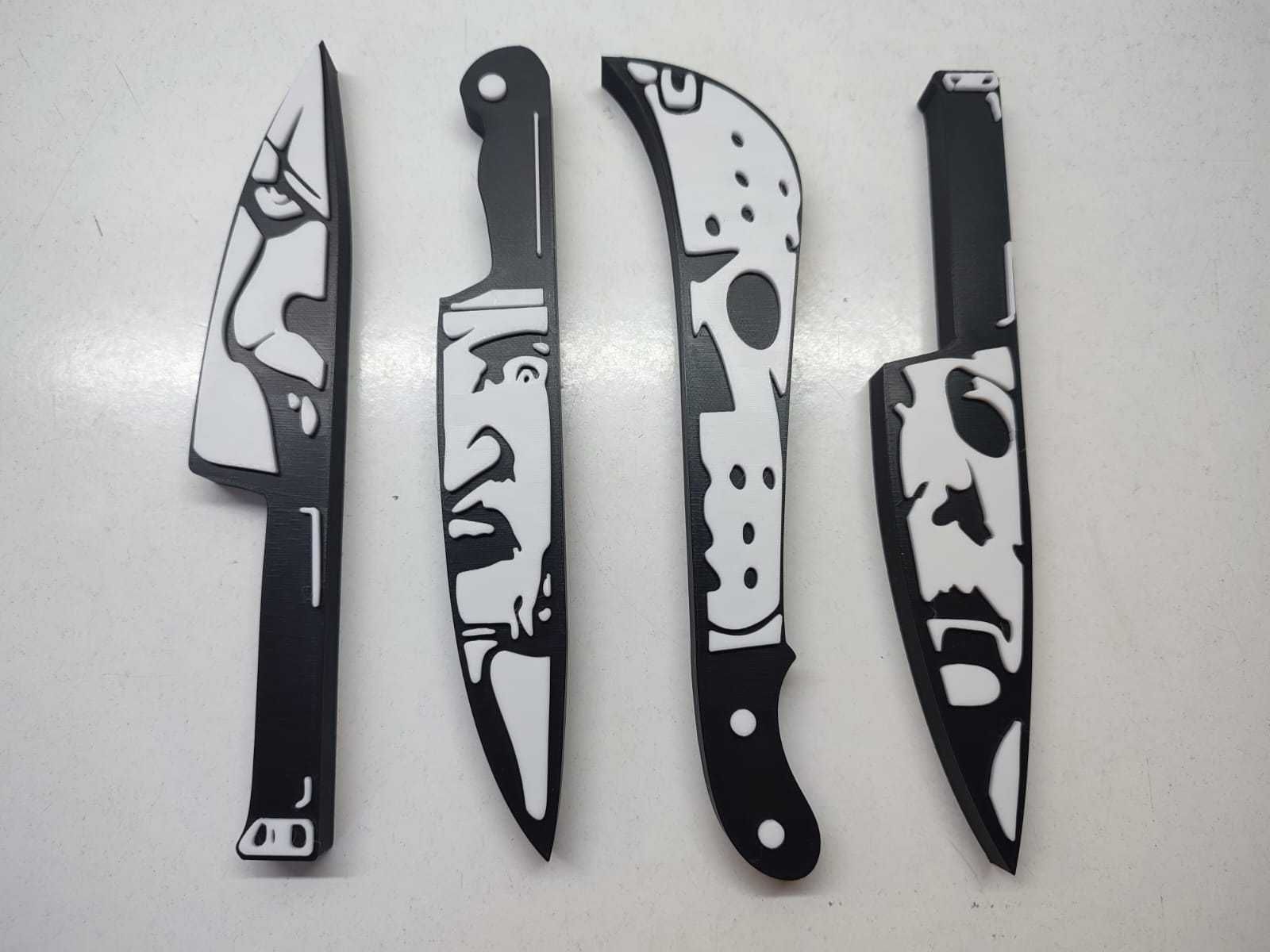 Conjunto de 4 Facas Temáticas Decorativas de Serial Killers (Parte 3)