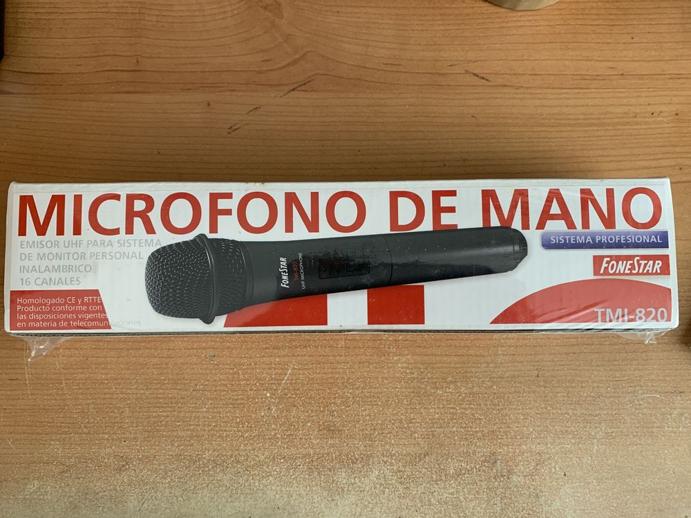 Receptor  mais emissor microfone 16 Canais UHF 863-865 MHz