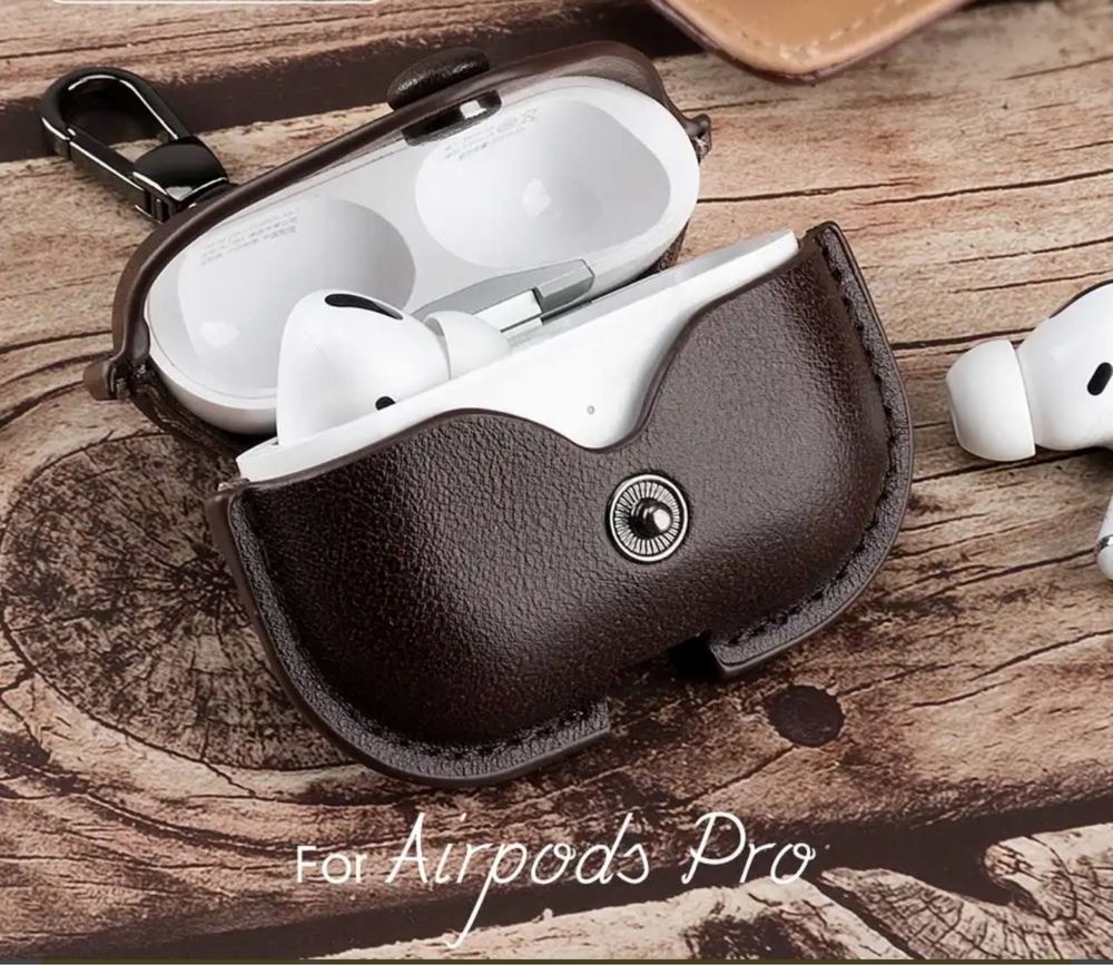 AirPods 3, 3 pro, 2 поколение  Чехол кожаный