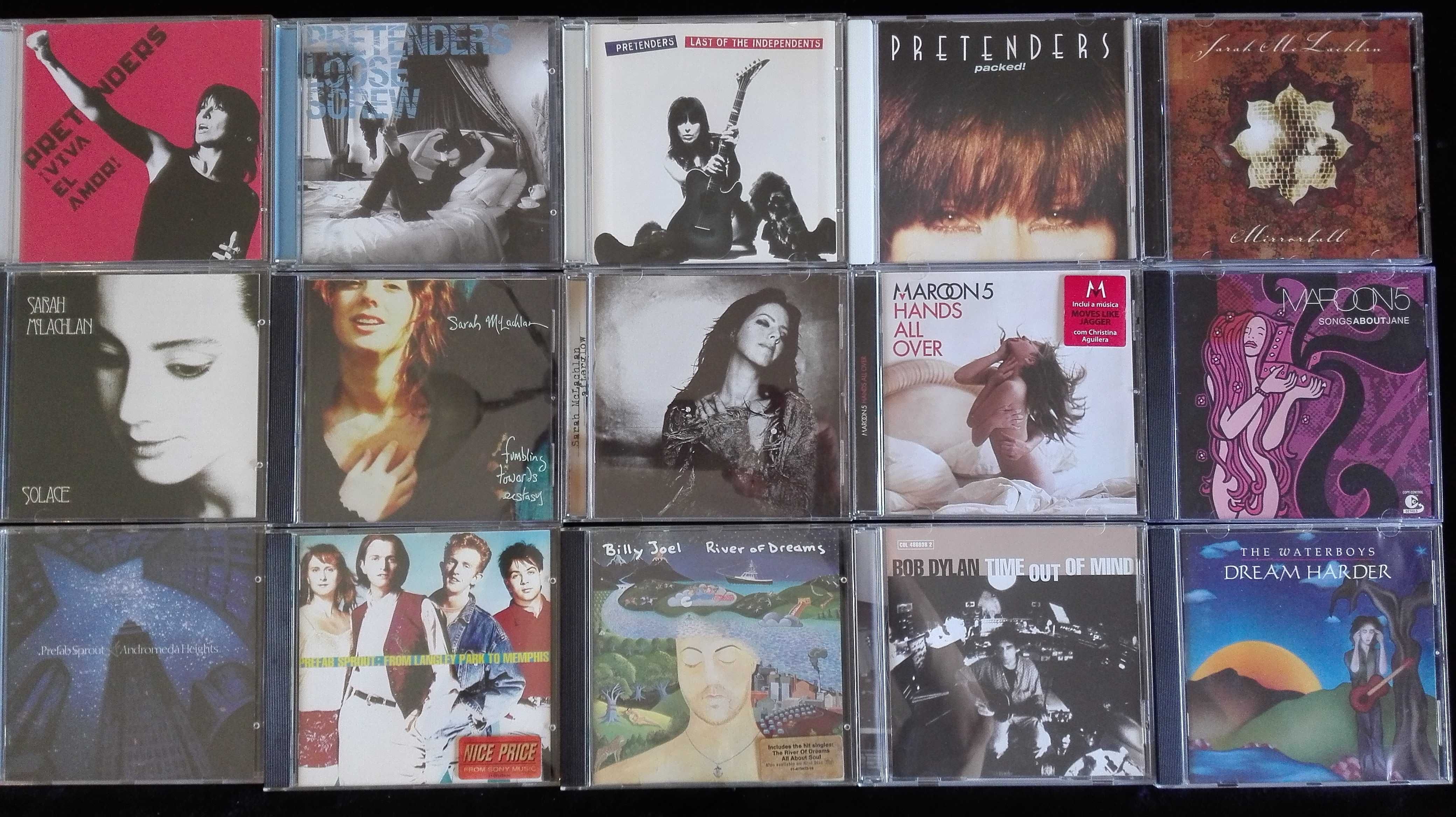 CDs Bryan Adams, Sade, Marron 5, David Bowie e outros