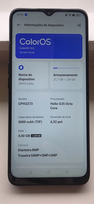 Oppo A54S como novo