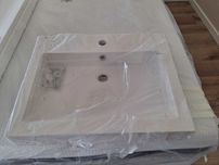 Lavatório de parede / bancada 60x48x14 - Novo Com defeito