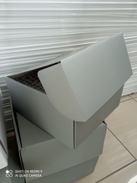 25 Caixas cartão 23x23x12  cinza, resistentes