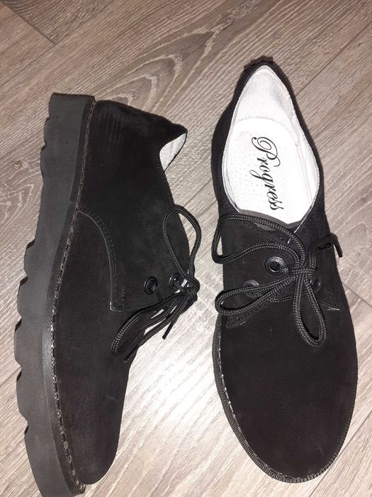 Шкільні натуральні замшеві туфлі ТМ Progress . 36 розмір