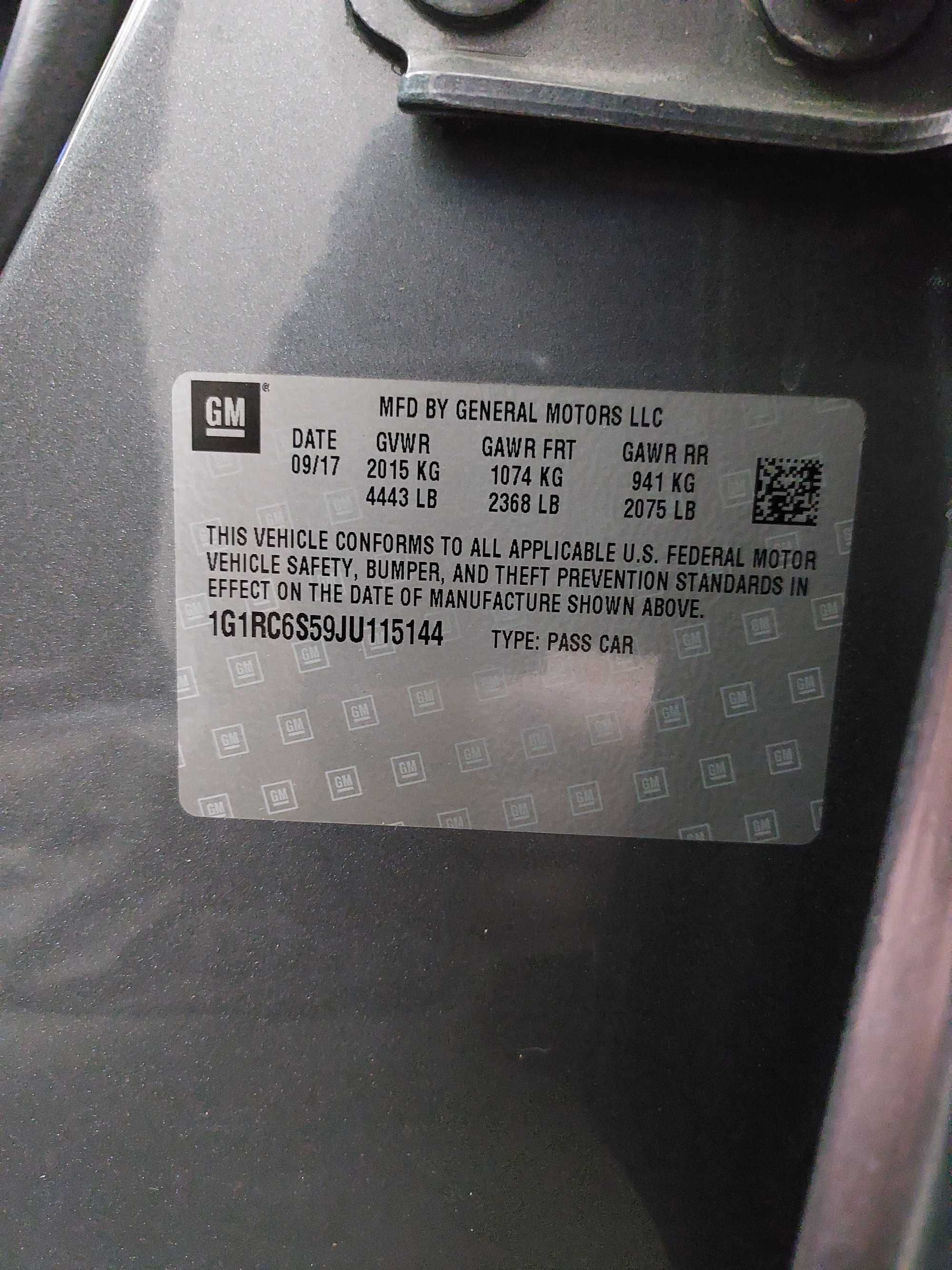 Chevrolet  VOLT2 2017р.в. укр.меню зарядний пристрій, Л131НГ