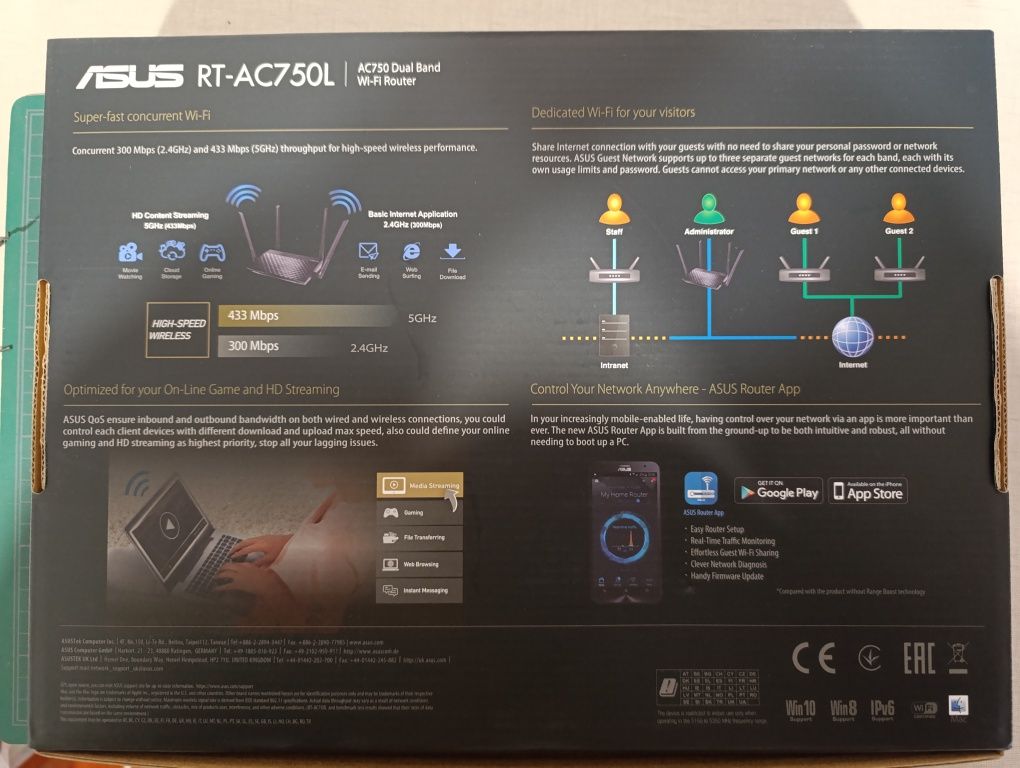 Router ASUS RT-AC750L Dual Band