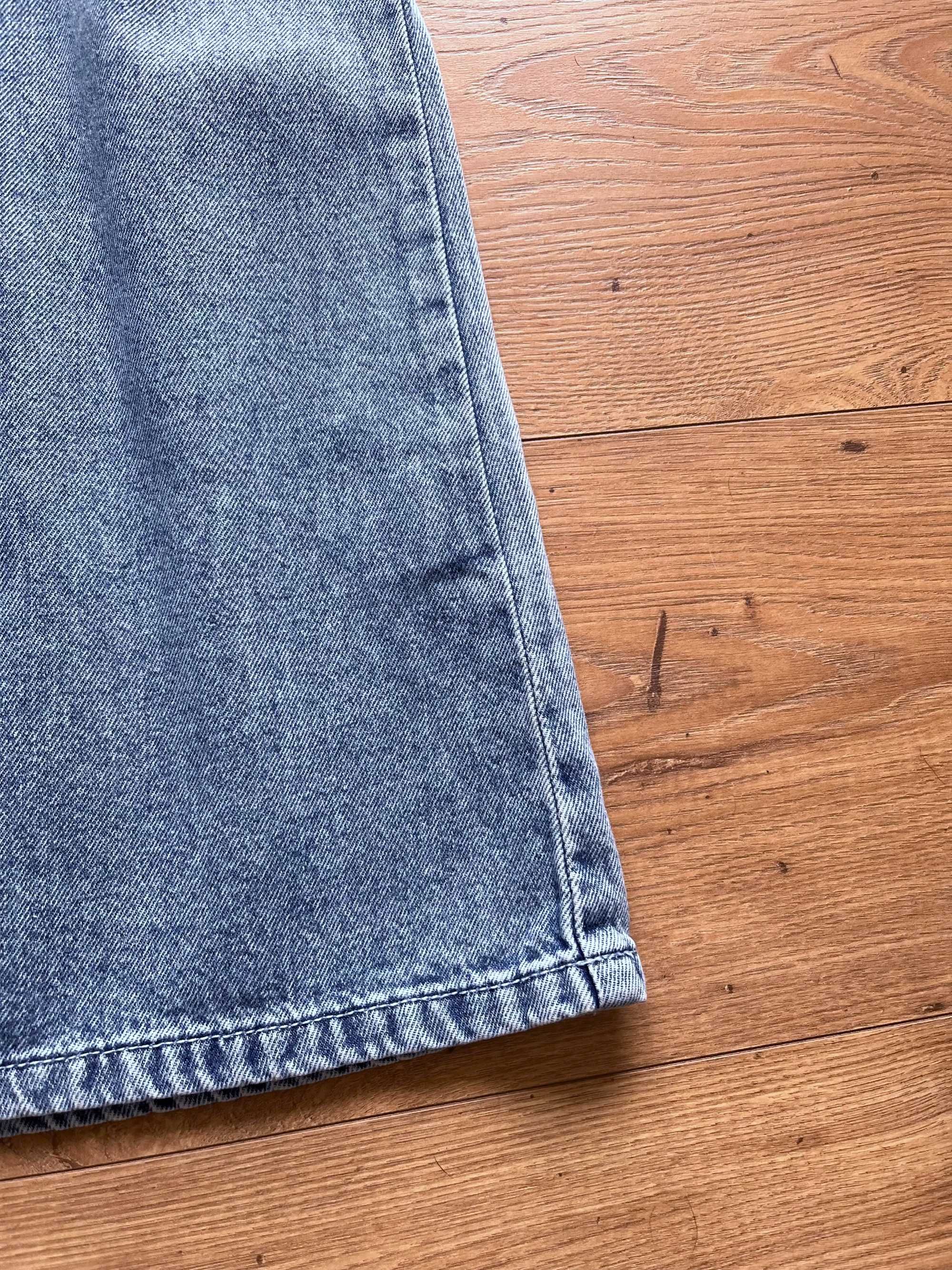 Sukienka Sinsay 36 S jeans jeansowa niebieska bufki krótki rękaw
