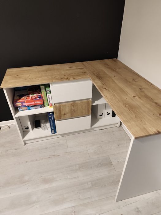 Biurko narożne białe