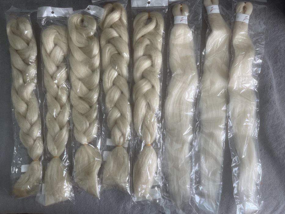 Wlosy syntetyczne na warkoczyki afrykańskie. Blond