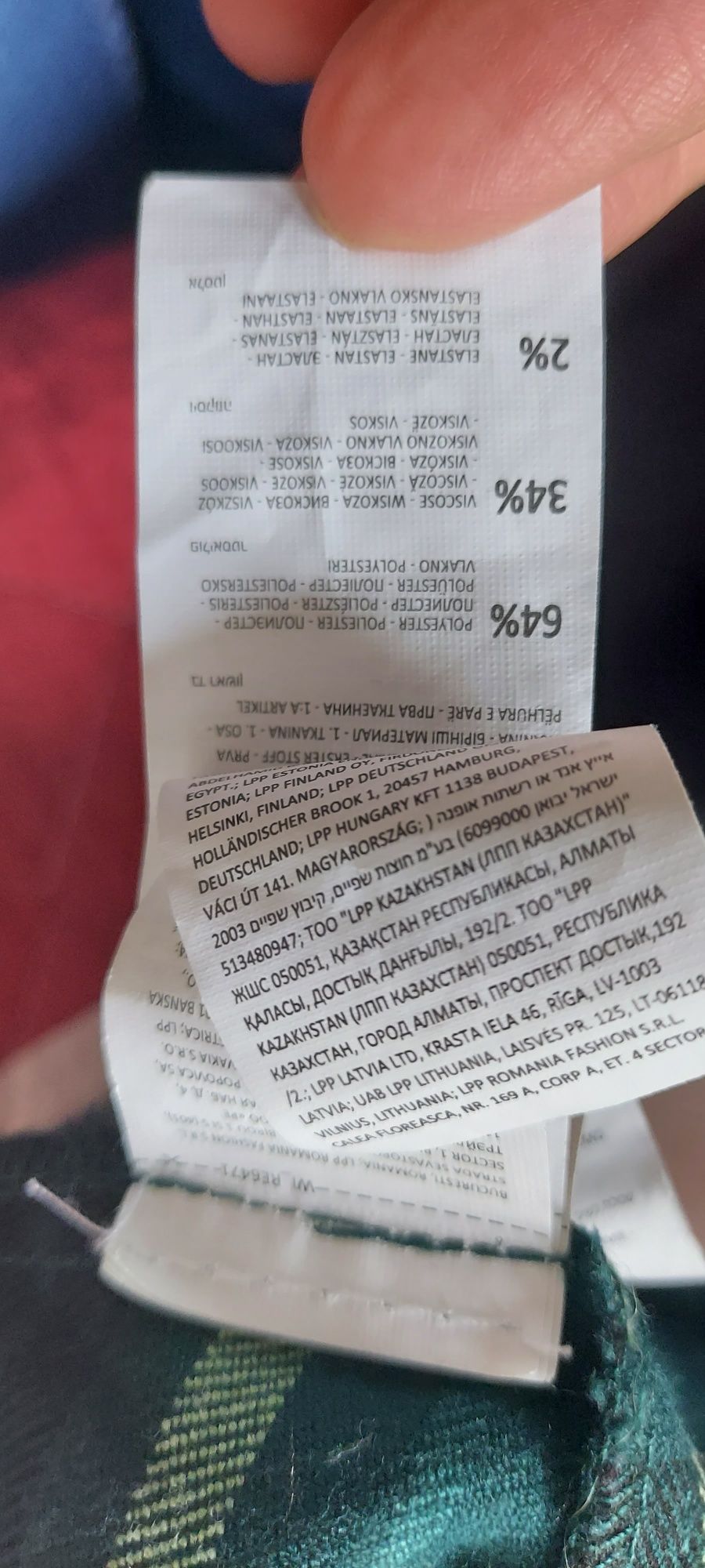 Sukienka butelkowa zieleń w kratkę r.L Reserved