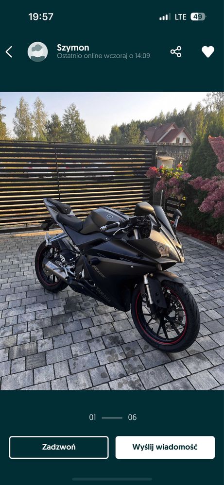 Yamaya yzf 125 r 2014