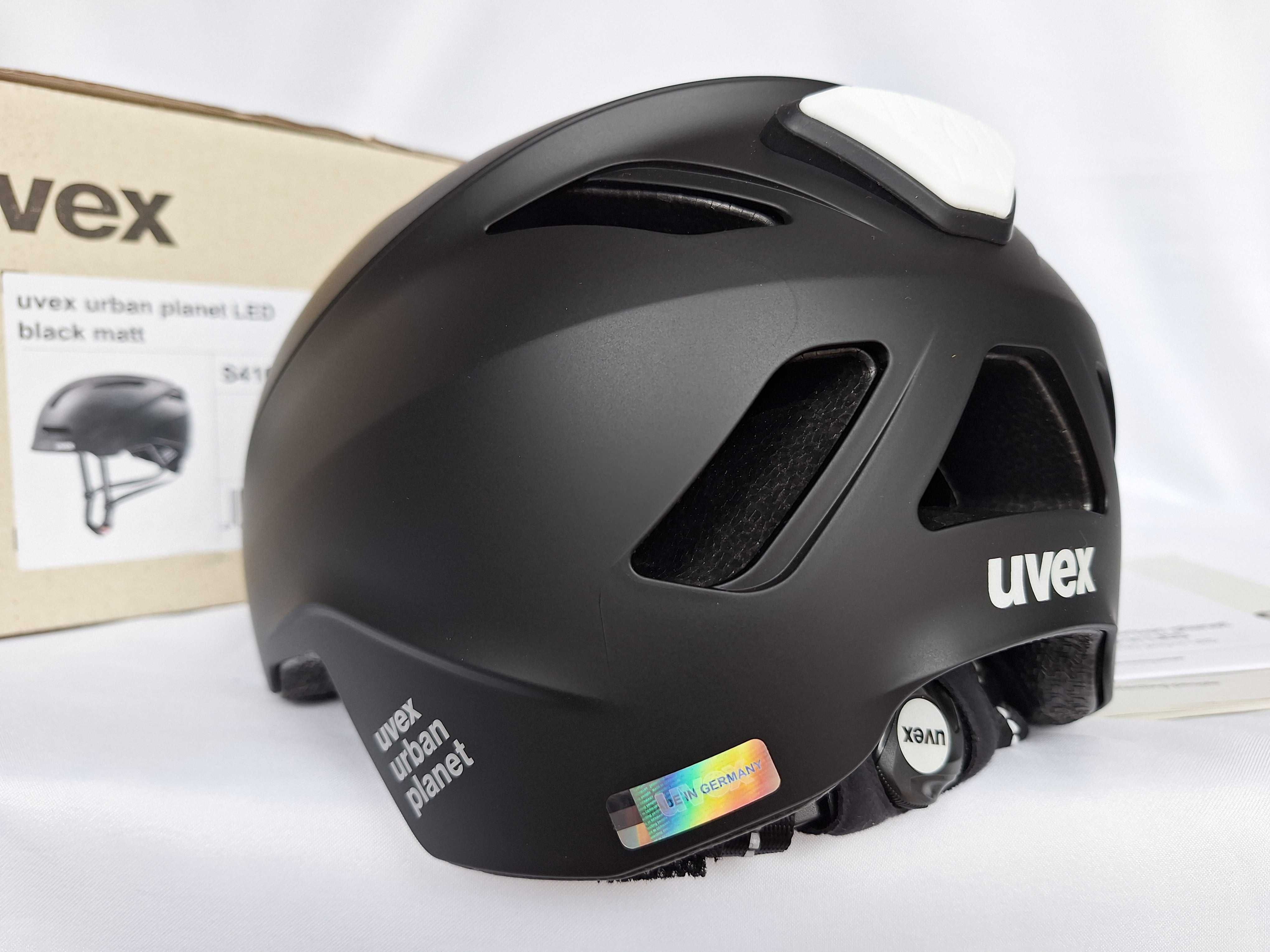 Kask rowerowy Uvex Urban Planet LED Black Matt L 58-61cm