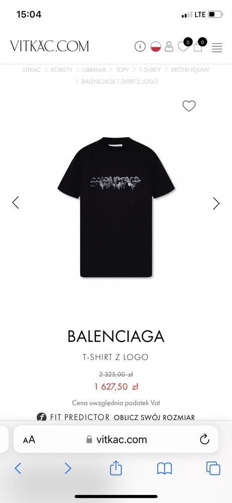 Koszulka T-Shirt Balenciaga roz.M nowa z metkami -50 %