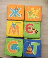 Кубики мягкие Vlady toys, азбука, алфавит, подготовка к школе