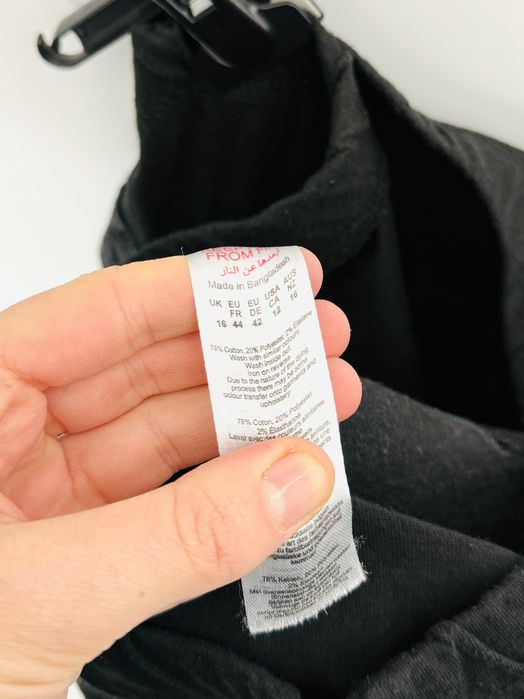 Ciążowe jeansy czarne z panelem M 38 Boohoo