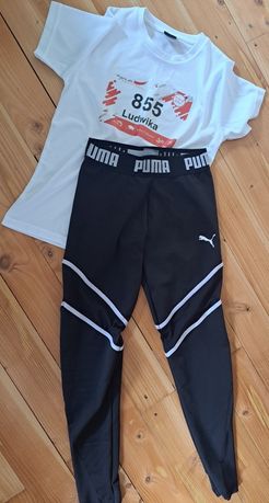 Leginsy firmy Puma plus koszulka sportowa s