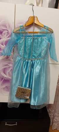 Карнавальный костюм Эльзы Холодное сердце набор сумочка принцессы