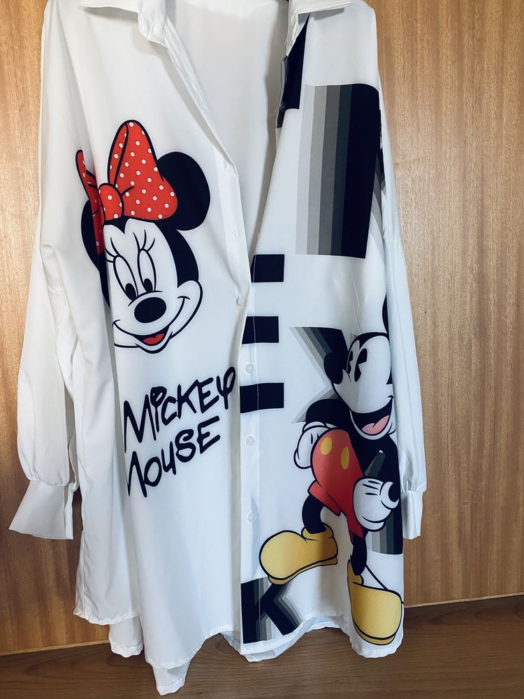 Camisa/vestido senhora com Mickey e Minnie