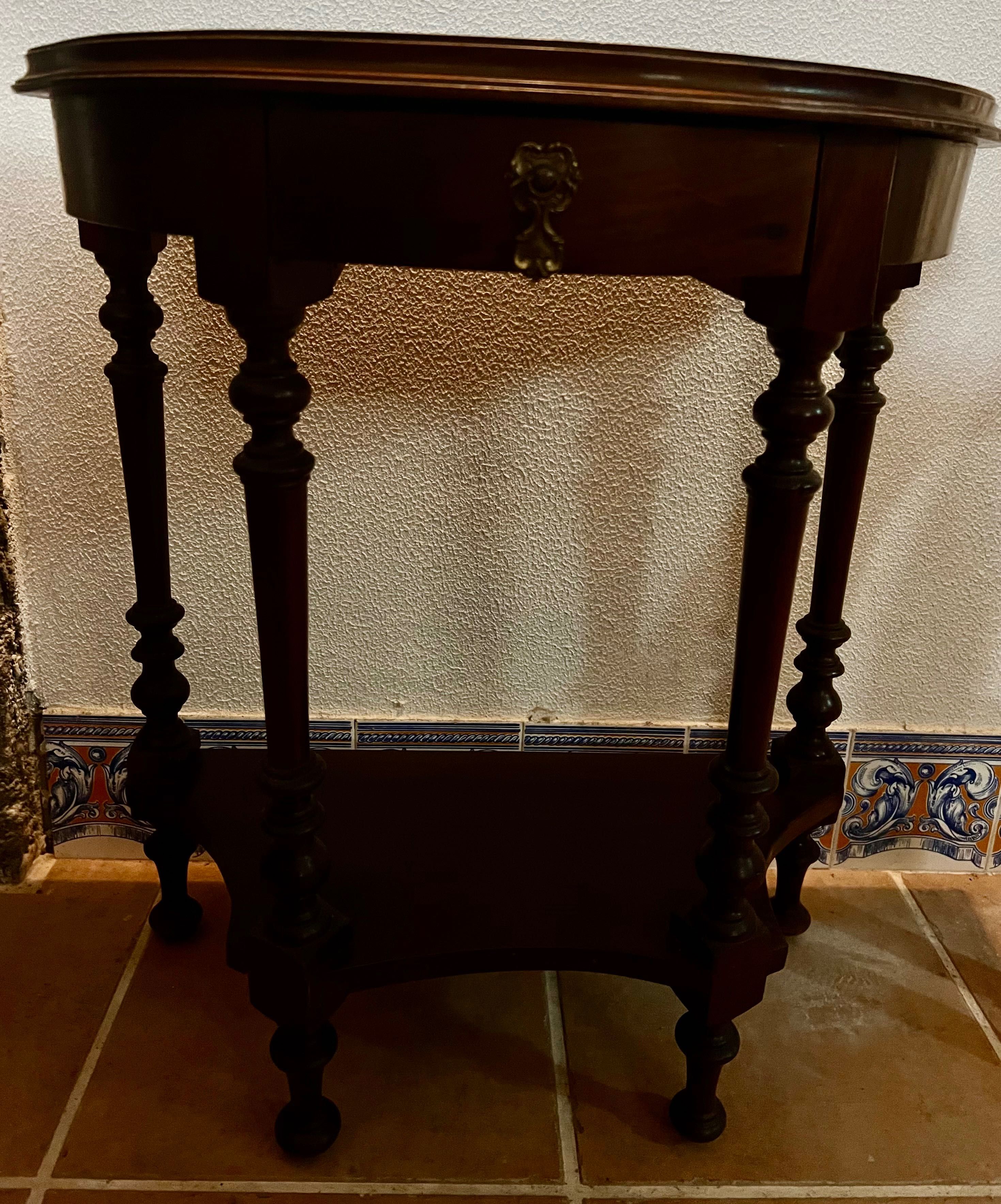 Mesa de apoio , meia lua