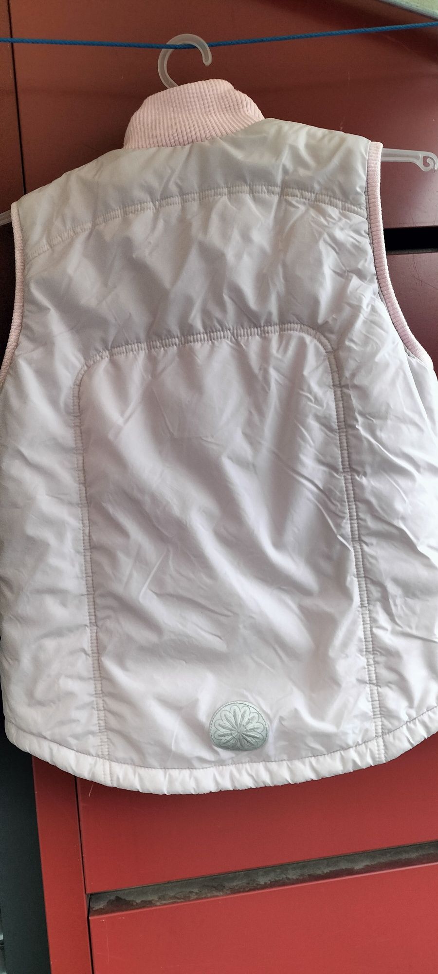 Bladoróżowy bezrękawnik ocieplany dziecięcy,H&M