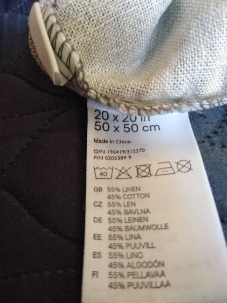 H&M Poszewka na poduszkę z lnu i bawełny 50*50