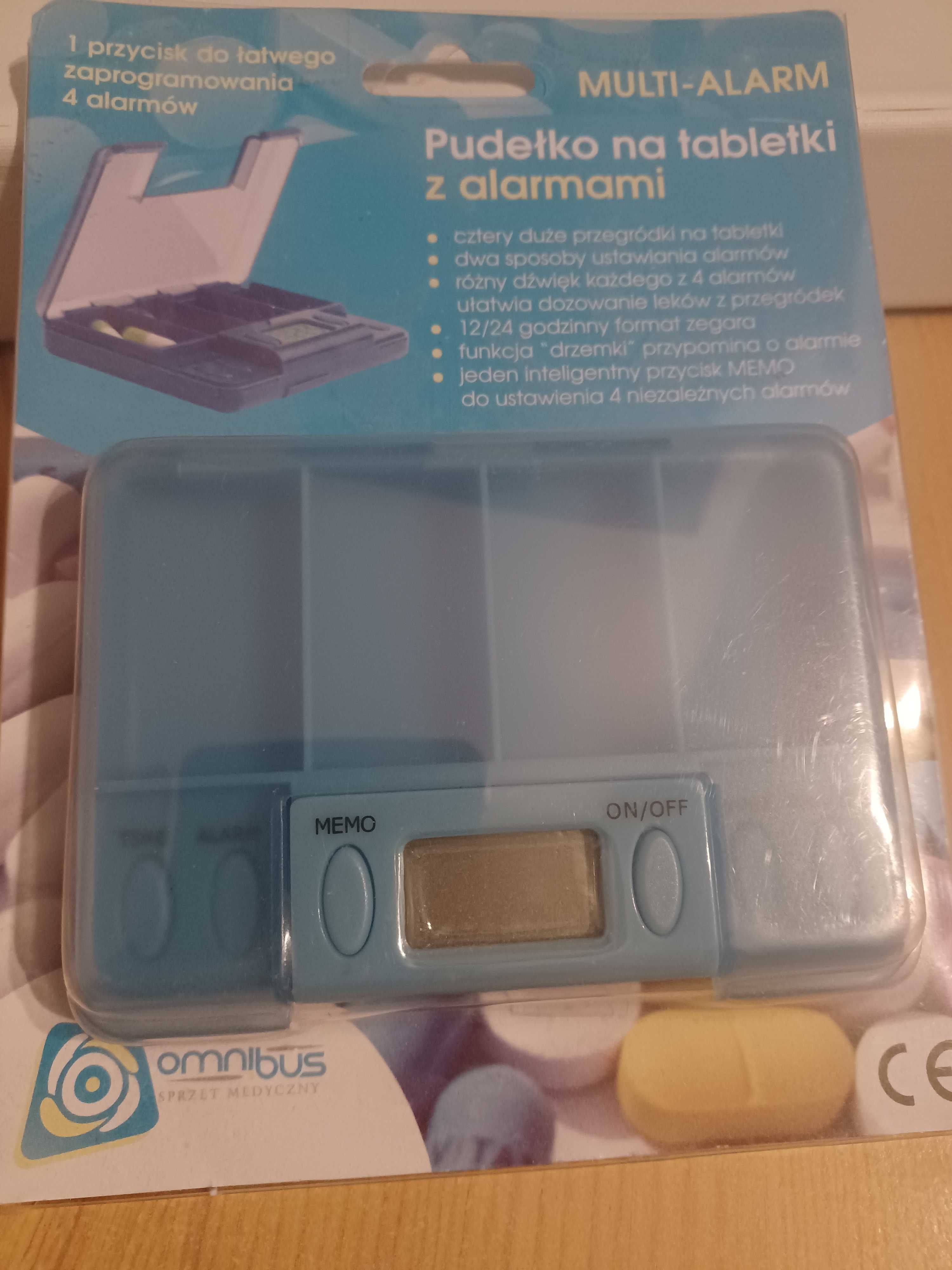 Pudełko kasetka na leki z alarmem