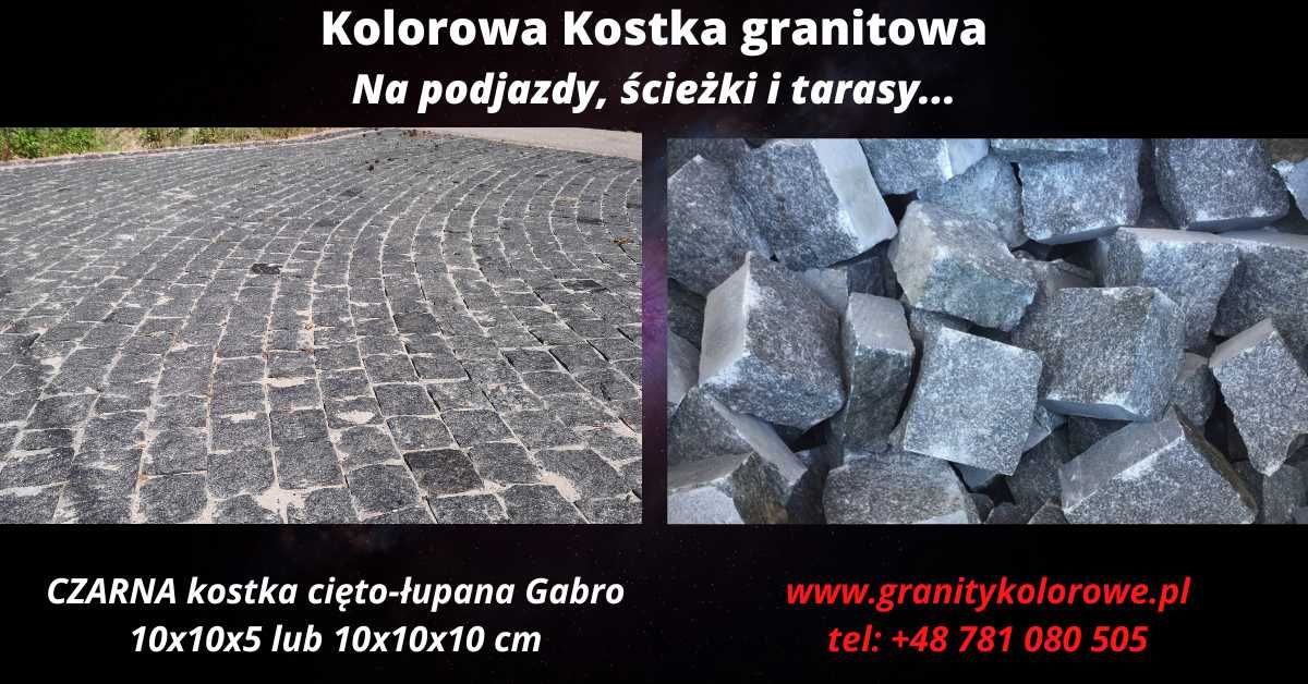 Czarna Kostka Granitowa na podjazdy, drogi, ścieżki. Promocja Zimowa!