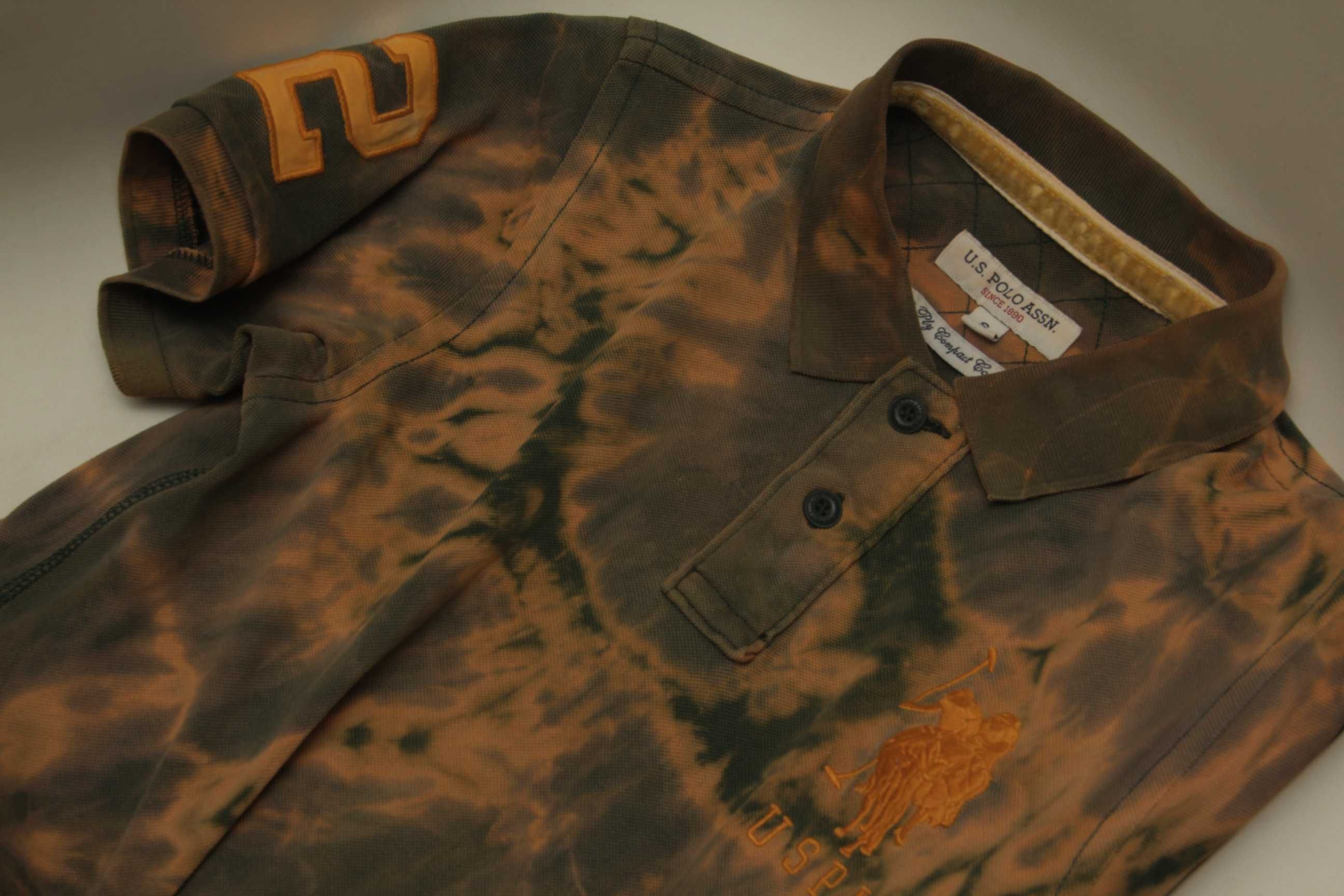 US Polo assn  USPA S поло и хлопка пике Bleach Dye