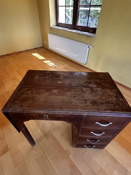 Biurko vintage z wysuwanym blatem | Do renowacji