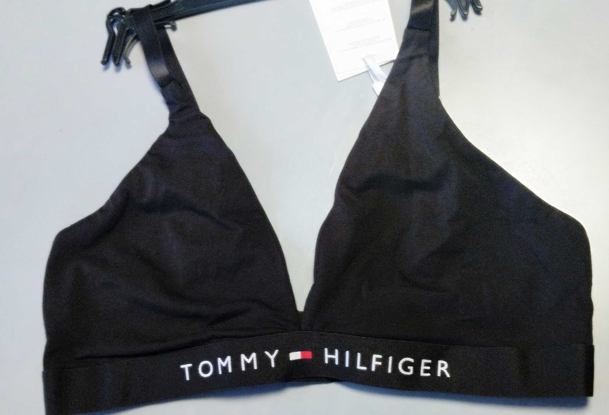 Biustonosz Tommy Hilfiger Cotton Triangle Bralette czarny XL jakość!