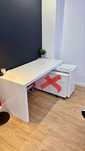 Biurko Malm białe Ikea 151x65 z dostawką