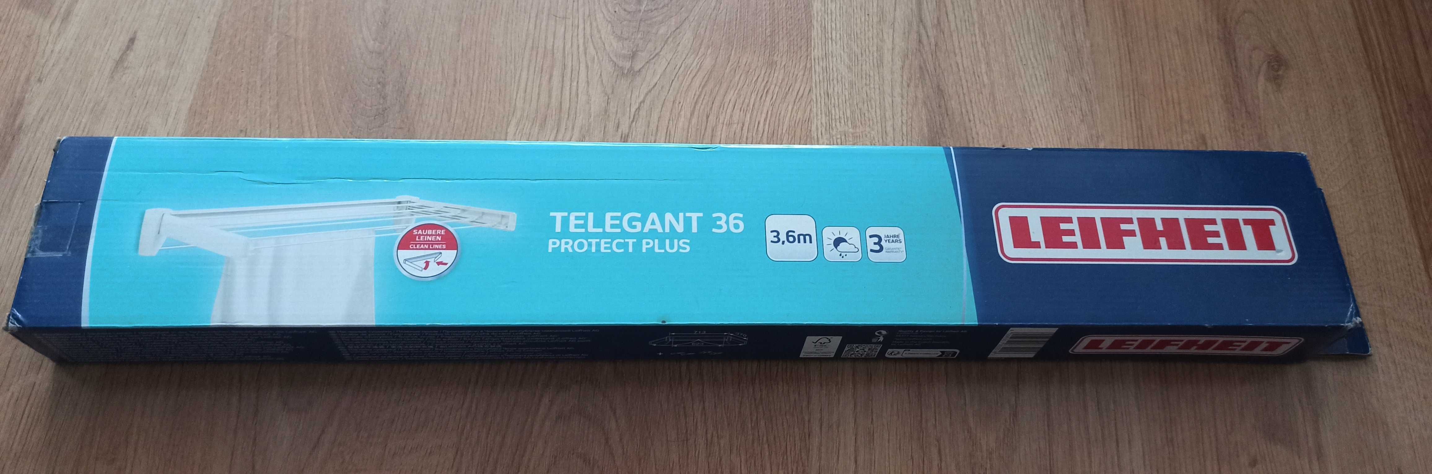 Rozsuwana Suszarka ścienna Leifheit Telgant 36 Protect Plus