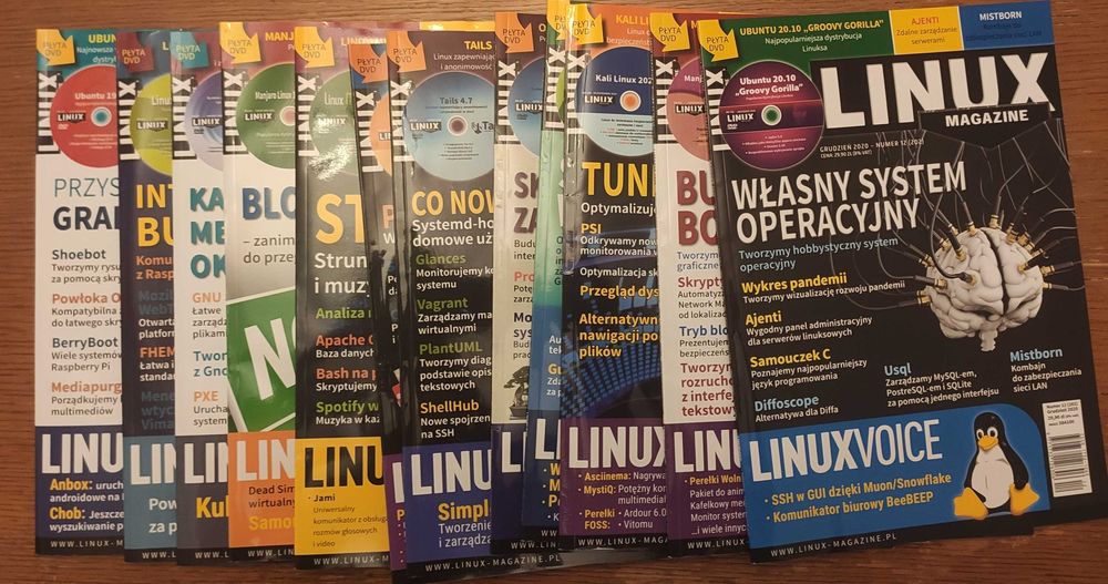 Linux Magazine Polska rocznik 2020 12 numerów