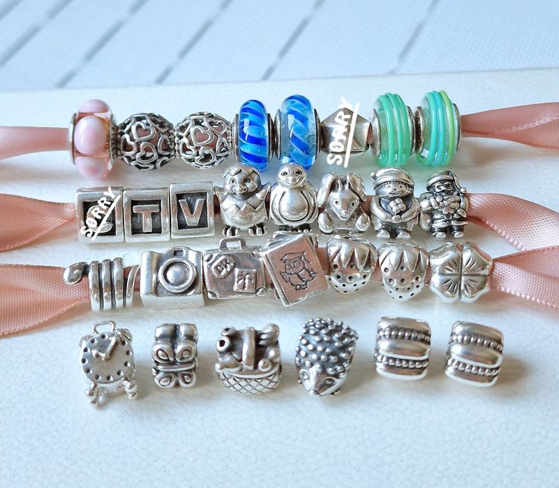 Contas da Pandora Muranos Borboleta Serpente Morango Livro Duende