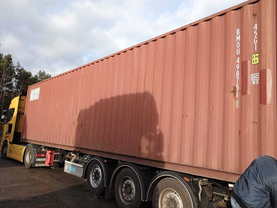 Kontener morski magazynowy 40 HC 12 metrowy, podwyższany, używany