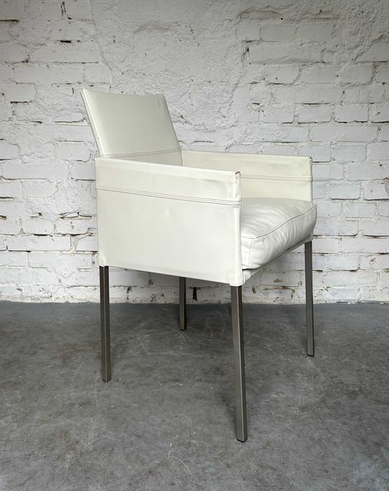 Para skórzanych foteli KFF Niemcy lata 90 vintage design