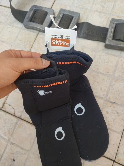 Botins de mergulho com sola neoprene 5mm