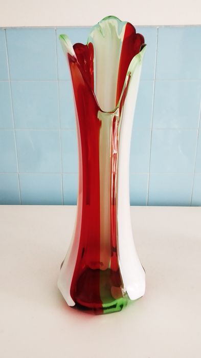 Jarra decorativa em vidro, e outros vintage.