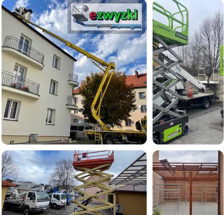 Zwyżka podnośnik koszowy zwyżka nożycowa z operatorem lub bez wynajem