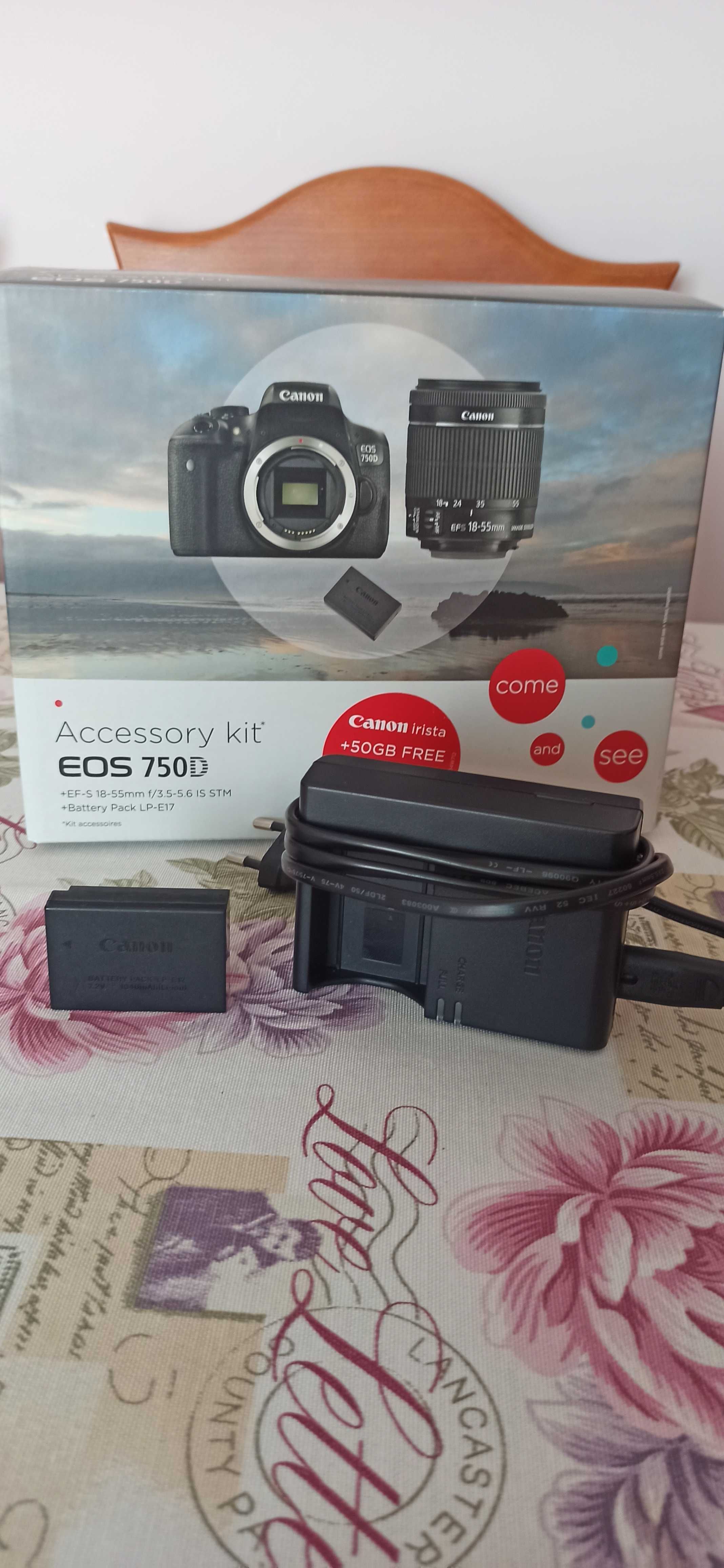 CANON 750 D dodatkowy akumulator, osprzęt