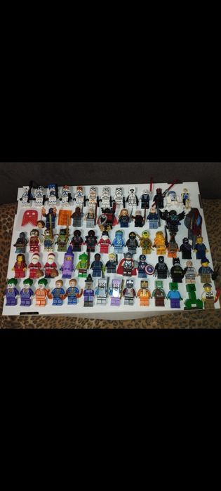 Lego minifigures lego star wars,Ninjago, jurassic world,Ds minecraft.