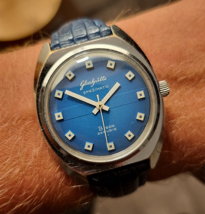 Zegarek Męski Glashutte Spezimatic Bison 36 mm lata 1970 !