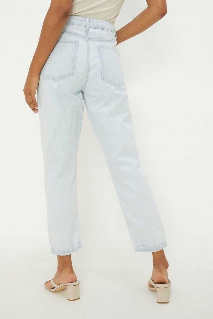Dorothy Perkins Mom Jeans dżinsy jasne 100% bawełna 40 L nowe z metka