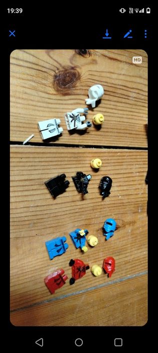 Lego minifigurki ninja 6 figurek golden weapons