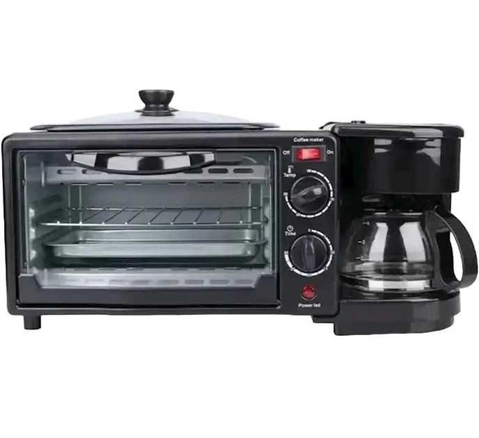 ‼️Електрична міні-піч 3в1 RAF  з кавоваркою та сковородою‼️